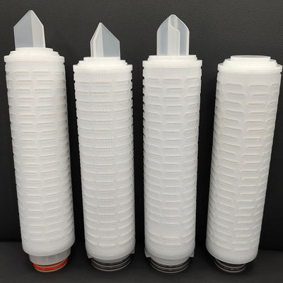 Cartouche filtrante plissée 10 par pouces 0,45 microns 2,5 cartouche filtrante plissée de pouce par pp