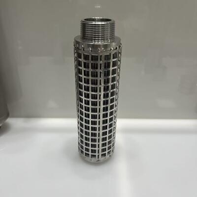 Cartouche de filtre plissée en fibre de filtrage en acier inoxydable avec résistance à haute température, taille de pore graduée et grande zone de filtration