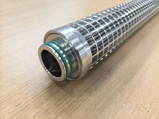 Cartouche de filtre plissée en acier inoxydable 316L avec grande surface de filtration et résistance à haute température