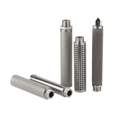 Cartouche de filtre métallique de la série PHSV avec côte de soudage en spirale et fil en forme de V pour une filtration à haute résistance