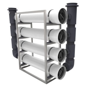 Logement de filtre de cartouche de membrane de fibre de verre de préfiltration de RO pour le dessalement d'eau de mer