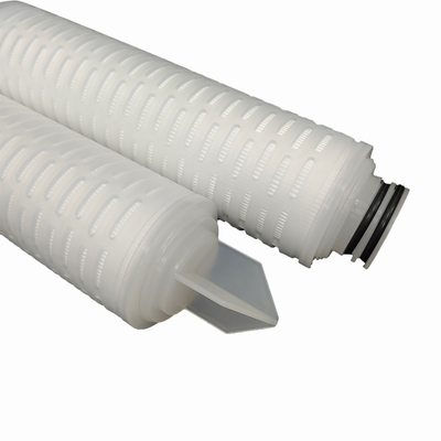 0,1 à haute densité - cartouche filtrante 20um plissée par pp pour la filtration de réactifs de grande pureté