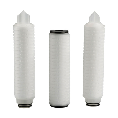 0.45um PP Filtre plissé avec polypropylène Caps de bout Taille des pores 0.1um-60um Température maximale 82°C