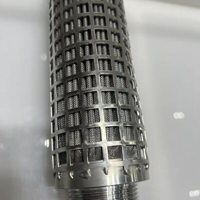 Cartouche de filtre plissée en fibre de filtrage en acier inoxydable avec résistance à haute température, taille de pore graduée et grande zone de filtration