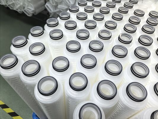 Cartouche de filtre plissé en PTFE de 40 pouces avec membrane en PTFE pour la filtration chimique et liquide de haute pureté à débit élevé