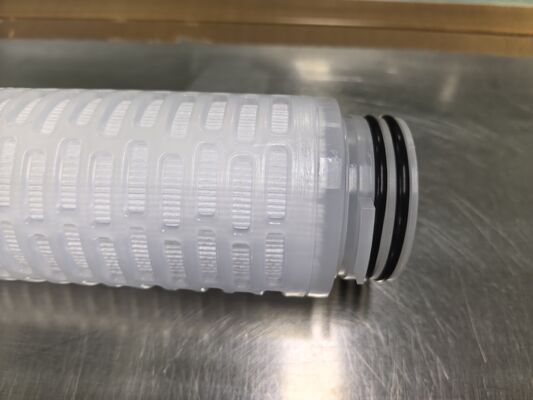 Cartouche filtrante plissée PES personnalisée avec membrane PES pour une filtration chimique à haut débit et des liquides de haute pureté
