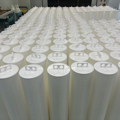 Cartouche de filtre à plis en PP à large débit industriel avec une plage de microns de 1um à 100um pour la préfiltration RO