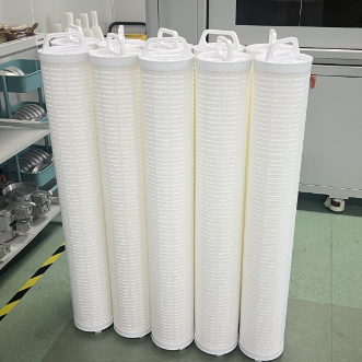 Cartouche filtrante à haut débit série PHFM, filtre de préfiltration RO plissé de 6.5 pouces de diamètre avec grande zone de débit